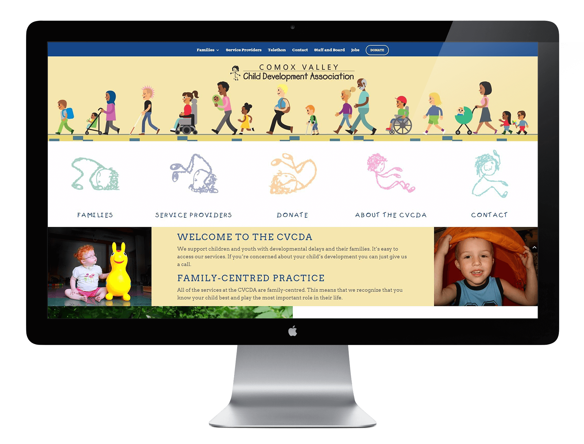Comox Valley Child Development Website Screen Capture
