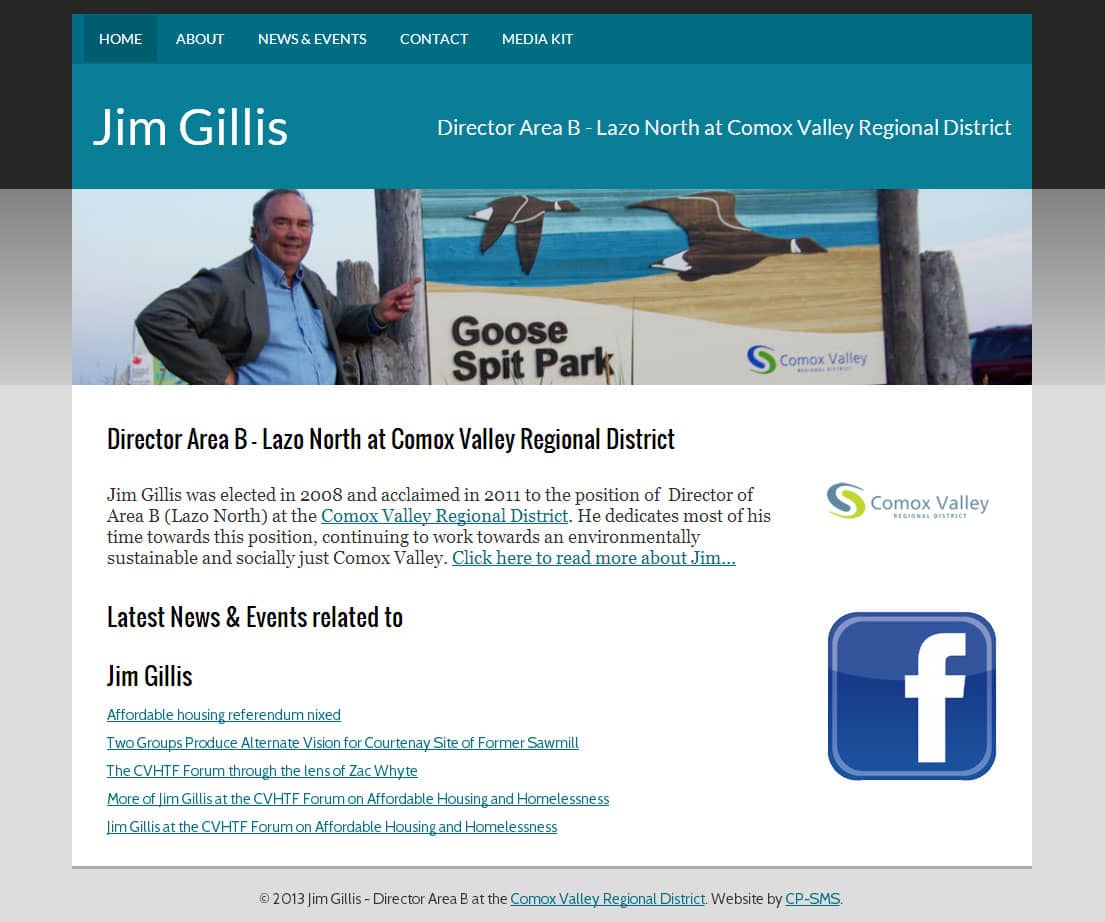 Jim Gillis – Director Area B – Lazo North at Comox Valley Regional District